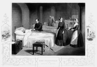 Florence Nightingale på sjukhuset i Scutari, c1860 av Unbekannt