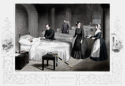 Florence Nightingale på sjukhuset i Scutari, c1860 av Unbekannt