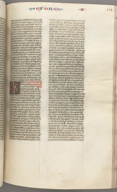 Fol. 184r, Ezra II, historisk initial E, en präst som censerar ett altare, ca. 1275-1300. av Unbekannt