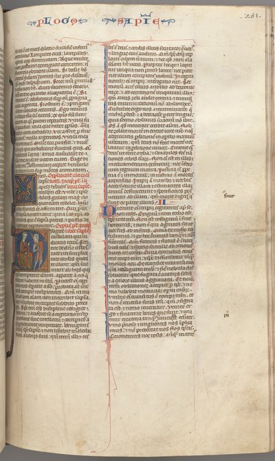 Fol. 251 r, Vishet, historik initial D, Salomo instruerar en soldat, ca. 1275-1300. av Unbekannt