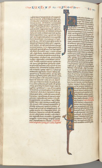 Fol. 425v, John, historiker initial I, John sittande skrift, ca. 1275-1300. av Unbekannt