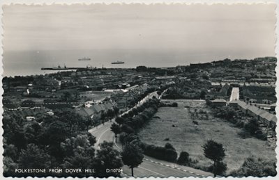 Folkestone från Dover Hill, sent 1800-tidigt 1900-tal av Unbekannt