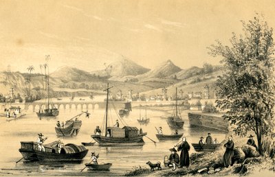 Foo Choo Foo, en av de fem hamnar som öppnades genom det sena fördraget för brittisk handel, 1847 av Unbekannt