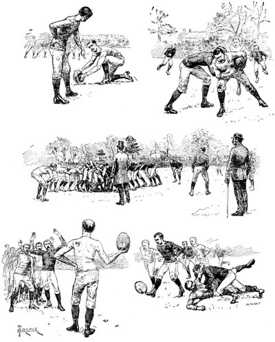 Fotbollsskisser, 1887 av Unbekannt