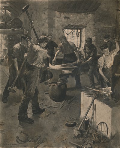 Forging the Anchor, 1892. av Unbekannt