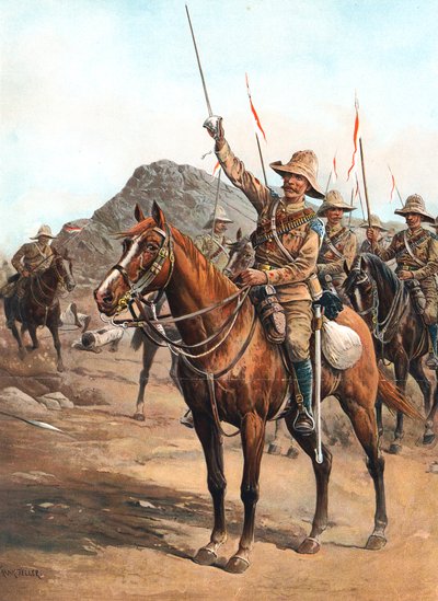 Form Up, nr 2! Form Up!, brittiska lanser vid slaget vid Omdurman, Sudan, 1898 av Unbekannt