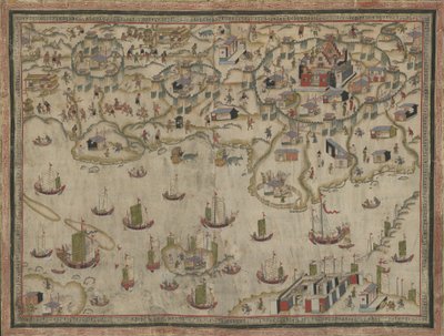 Forten Zeelandia och Provintia och staden Tainan, 1800-talet. av Unbekannt