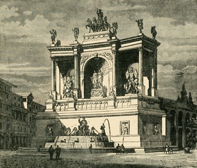 Fontän av Alexander Severus, Rom, 1890. av Unbekannt