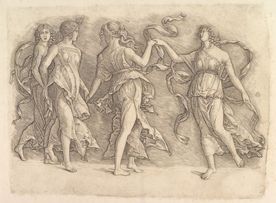 Fyra dansmuser, ca. 1497. av Unbekannt
