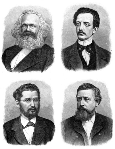 Fyra tyska socialister, 1903 av Unbekannt