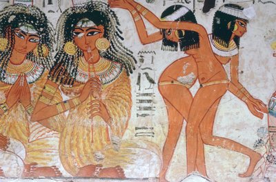 Fragment av väggmålning från Nebamuns grav, Thebe, Egypten, 18:e dynastin, c1350 f.Kr. av Unbekannt