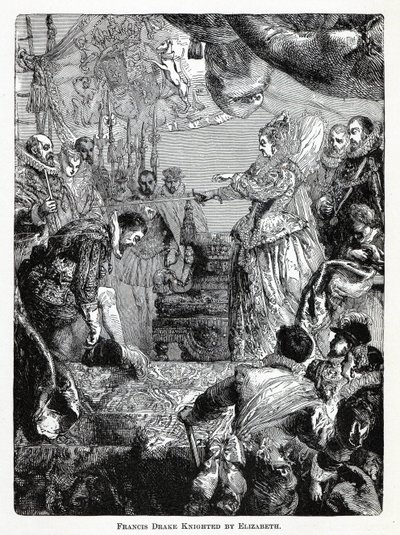 Francis Drake adlad av Elizabeth, 1882 av Unbekannt