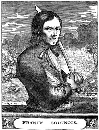 Francois lOllonois, fransk sjöfarare från 1600-talet, c1880 av Unbekannt