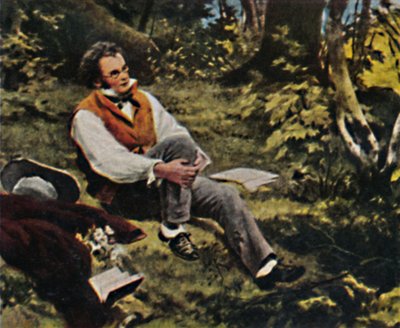 Franz Schubert 1797-1828. - Målning av J. Schmid, 1934. av Unbekannt