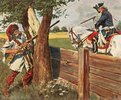 Fredrik den store undkommer fara genom snabbt tänkande, 1758, 1936. av Unbekannt