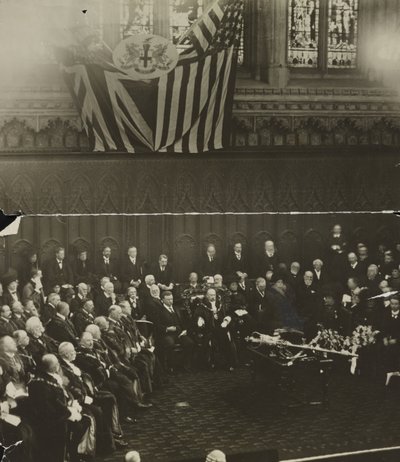 Freedom of the City of London tilldelades Theodore Roosevelt i Guildhall, London av Unbekannt