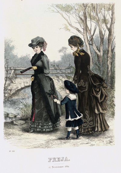 Freja- illustrerad skandinavisk modetidning 1882, illustration nr 21 av Unbekannt