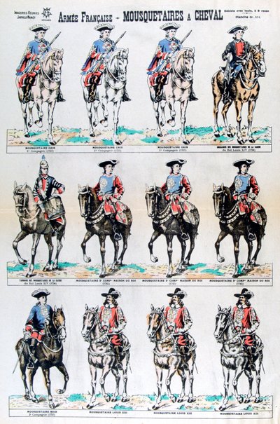Fransk armé, beridna musketörer, 1600-talet 1800-talet av Unbekannt