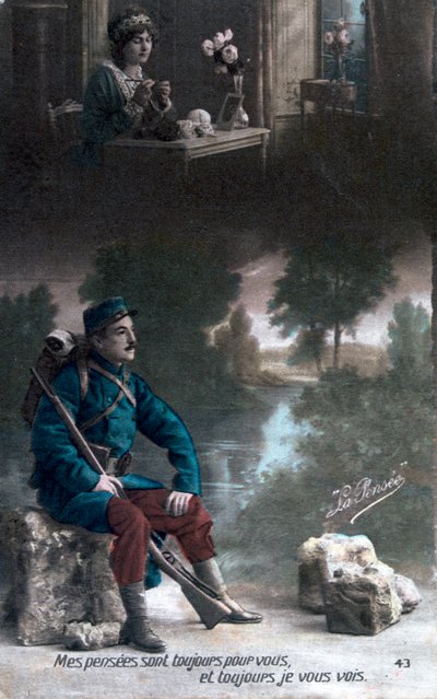 Franskt vykort från första världskriget, 1914-1918 av Unbekannt