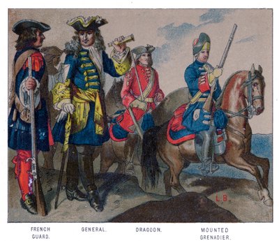 Fransk militärklänning, 1704 av Unbekannt