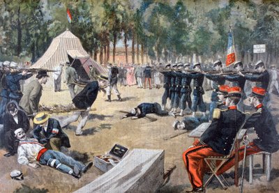 Franska militära manövrar: första hjälpen arbetare, 1897 av Unbekannt