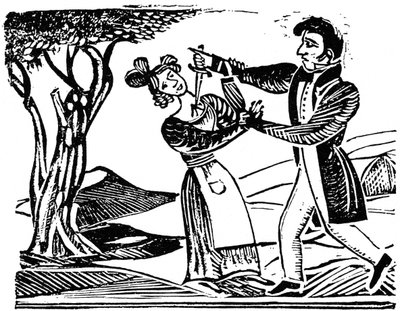 Franskt populärt träsnitt som användes för att illustrera mord, c1840 1964. av Unbekannt