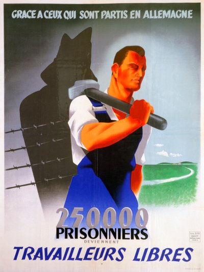 Franska arbetare för Tyskland affisch, 1943 av Unbekannt