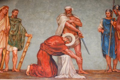 Fresk i St Pauls kyrka: St Pauls martyrskap, Lyon, Frankrike av Unbekannt