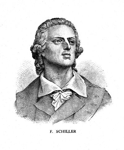 Friedrich Schiller, tysk poet, filosof, historiker och dramatiker, 1800-talet av Unbekannt