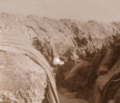 Frontlinjens skyttegravar, Beauséjour, norra Frankrike, c1914-c1918 av Unbekannt
