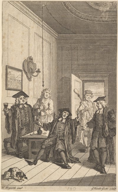 Frontispice till The Humors of Oxford, april 1730. av Unbekannt