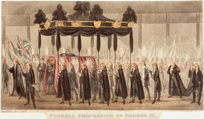 "Begravningsprocession av George III", 1820 av Unbekannt