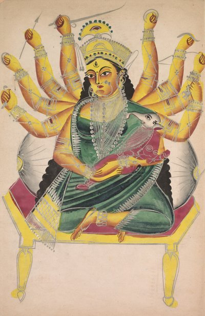 Ganesha-Janani Ganeshs mor, 1800-talet. av Unbekannt