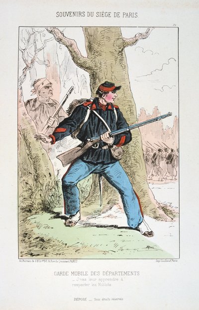 Avdelningarnas mobila garde, belägringen av Paris, 1870-1871 av Unbekannt