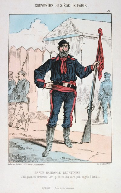 Stillasittande nationalgarde, belägring av Paris, 1870-1871 av Unbekannt
