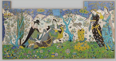 Trädgårdssamling, Iran, 1640-50. av Unbekannt