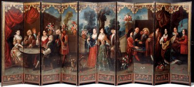 Trädgårdsfest på terrassen i ett hus på landet av Unbekannt