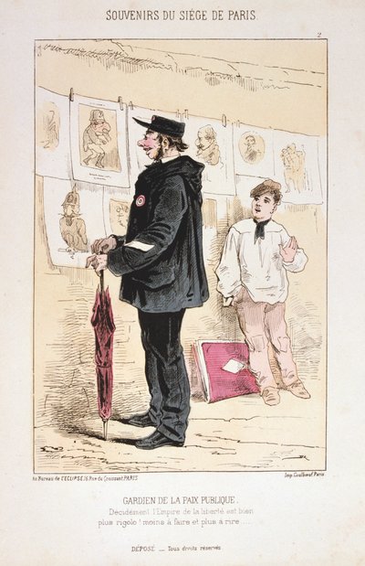 Folkfredens väktare, belägringen av Paris, 1870-1871 av Unbekannt