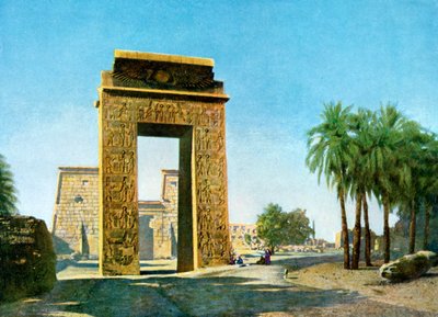 Porten framför Khonsu-templet, Karnak, Egypten, 1900-talet av Unbekannt