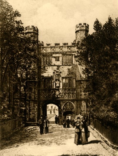 Gateway of Trinity College, Cambridge, 1898. av Unbekannt
