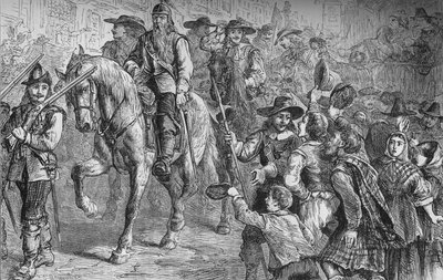 General Dalzell kommer in i Edinburgh, juli 1666, c1880 av Unbekannt
