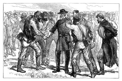 General Lee tar farväl av sina soldater, 1865 sent 1800-tal av Unbekannt