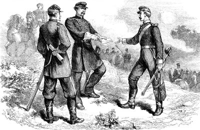 General McClellan vid slaget vid Antietam, amerikanska inbördeskriget, 1862 c1880 av Unbekannt
