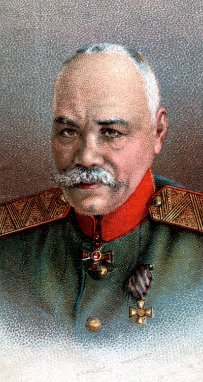 General Mikhail Vasilevich Alexeiev 1857-1918, rysk soldat, 1917 av Unbekannt