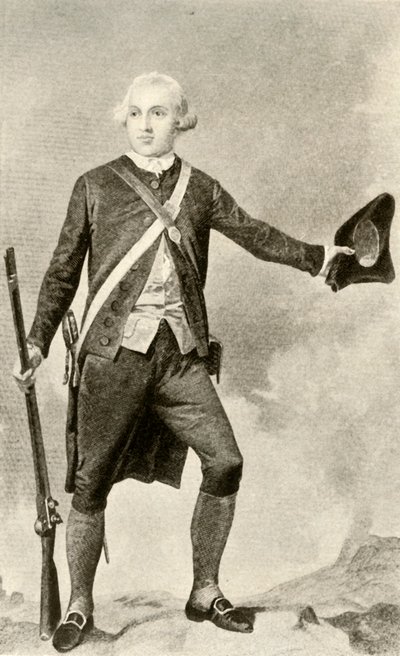 General Warren, i en minutmans klänning, c1760, 1937. av Unbekannt