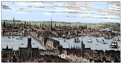 Översikt över London, 1666, 1909. av Unbekannt
