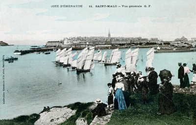 Översikt över Saint Malo, Bretagne, Frankrike, 1900-talet av Unbekannt