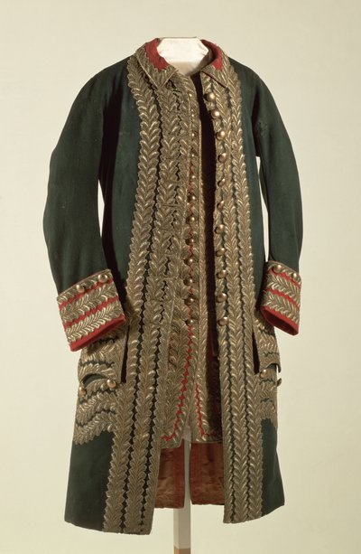 Generalens uniform, tillhörande Alexander Suvorov (1729-1800), sent 1700-tal (ulltyg och siden dekorerade med guldtråd) av Unbekannt