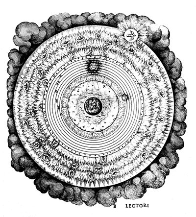 Geocentriskt eller jordcentrerat universum, c1617 av Unbekannt