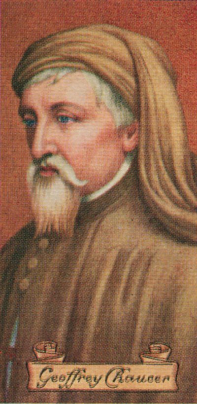 Geoffrey Chaucer, hämtat från en serie cigarettkort, 1935 av Unbekannt